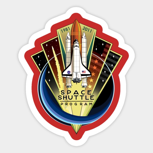 NASA Space Shuttle Program Commemorative Patch Sticker by Blake Dumesnil Designs